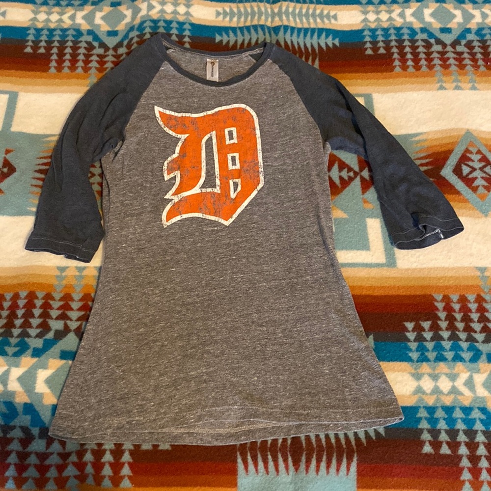 Detroit Michigan 3/4 Baseball Tee
